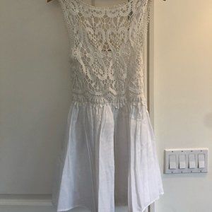 White Lace Top Dress
